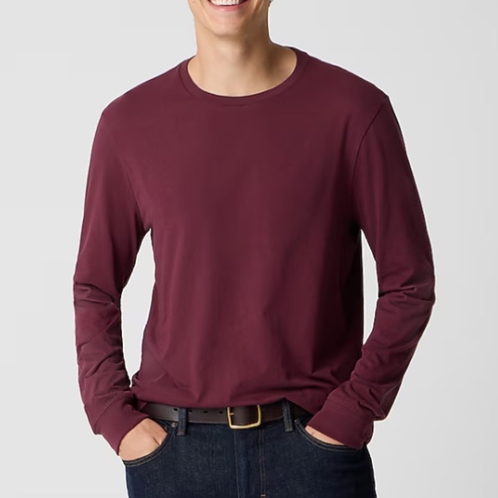 J crew Long-sleeve washed jersey tee